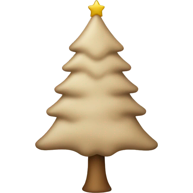 Beige Christmas tree  emoji