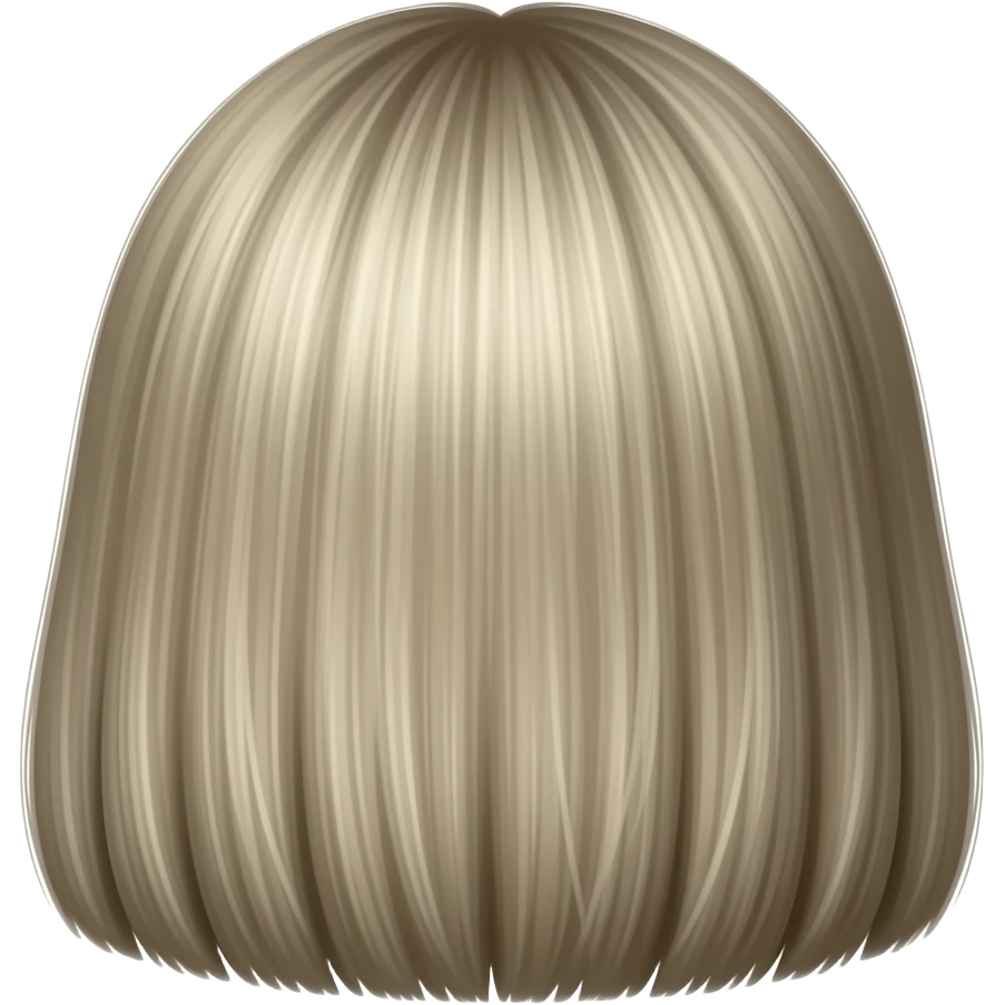 100% liso cabelo emoji