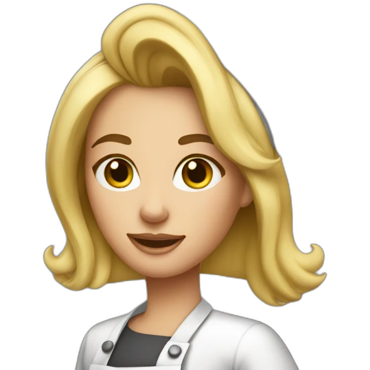 dirty blonde girl cook emoji
