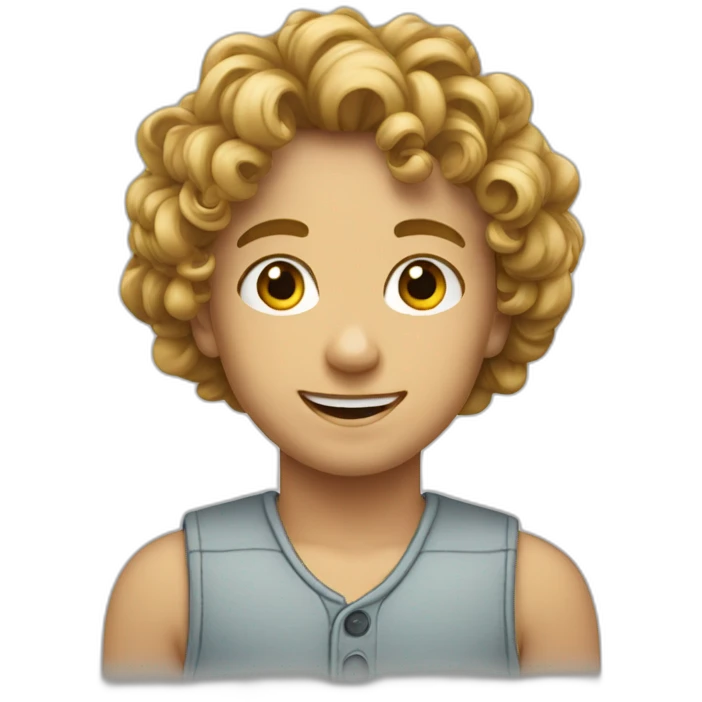 Kleiner Junge mit Locken emoji