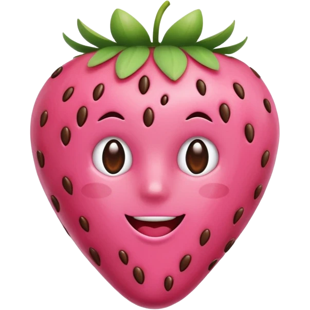 🍓i want this emoji exactly that has been dipped in pink chocolate  emoji