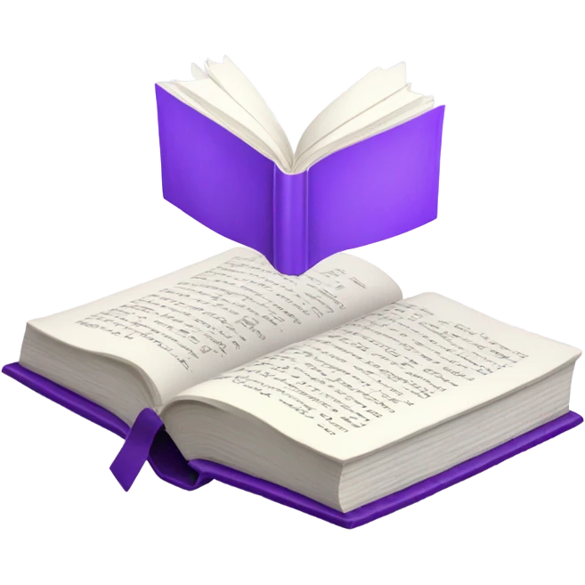white book with letters in the middle that reads “anima” written in purple emoji