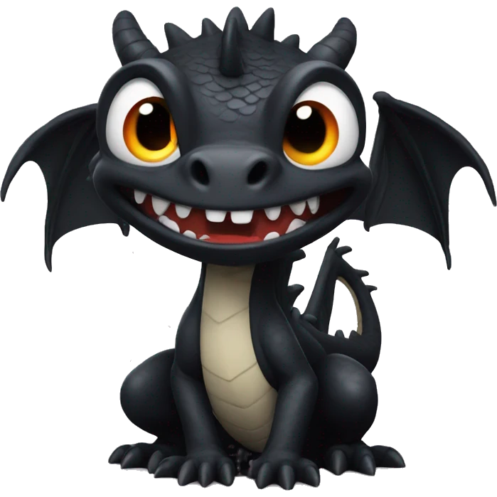 black dragon afraid emoji