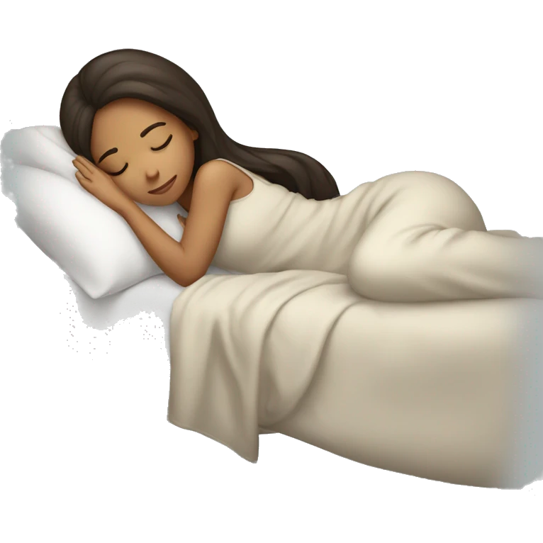 Brunette girl sleeping emoji