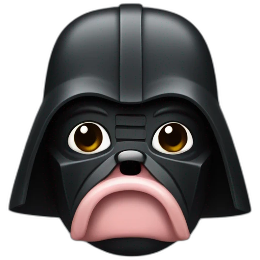 Dark vador qui a un nez de cochon emoji