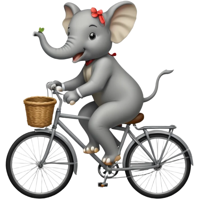  Elephant on bicycle  emoji