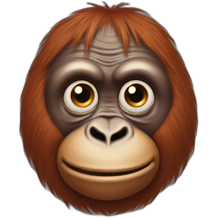 Slight-smirk-orangutan emoji
