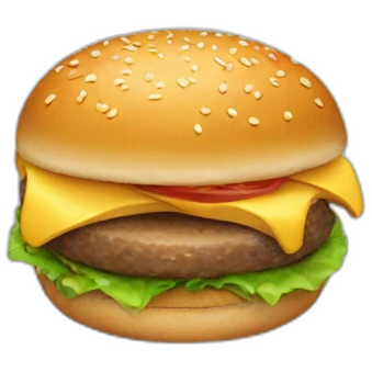 Eating hamburger emoji
