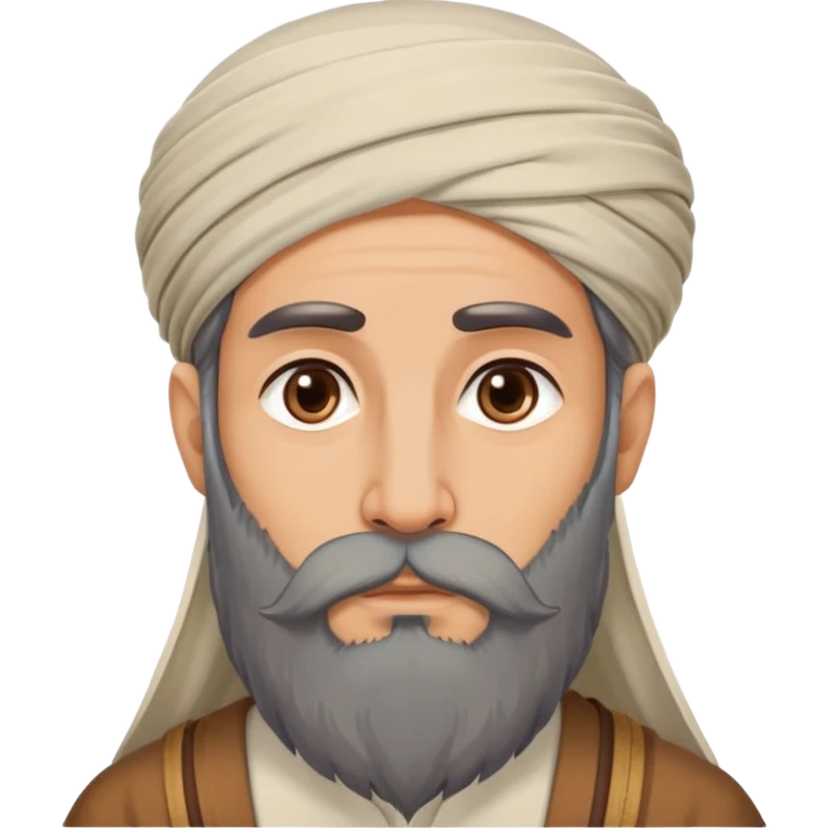Middle Eastern sage with long beard in thoughtful pose emoji