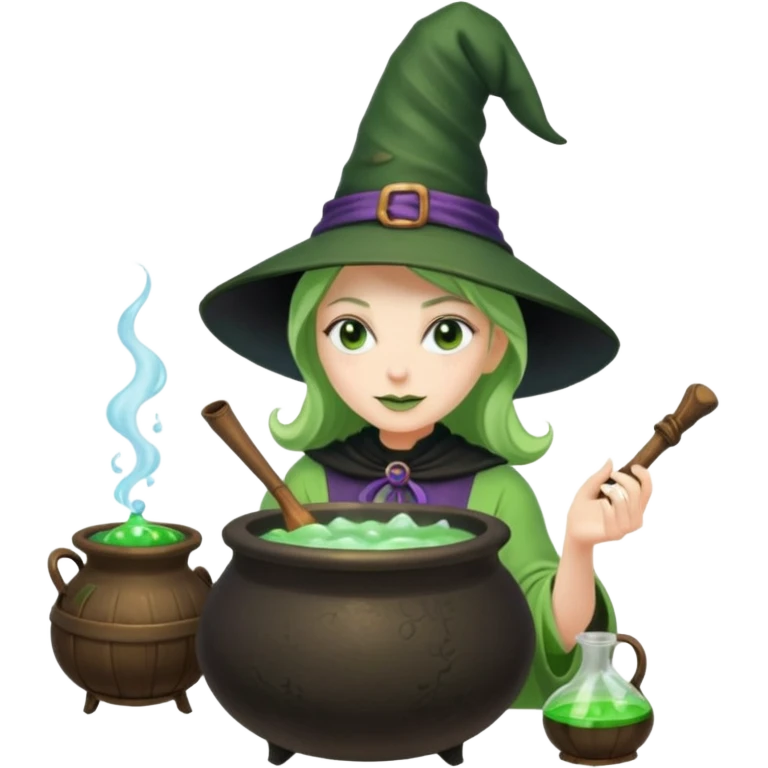 green witch cooking potion emoji