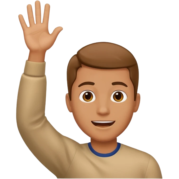 He raises his hand and cheers, lol  emoji