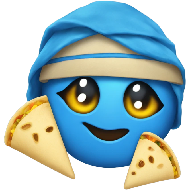 Blue taco emoji