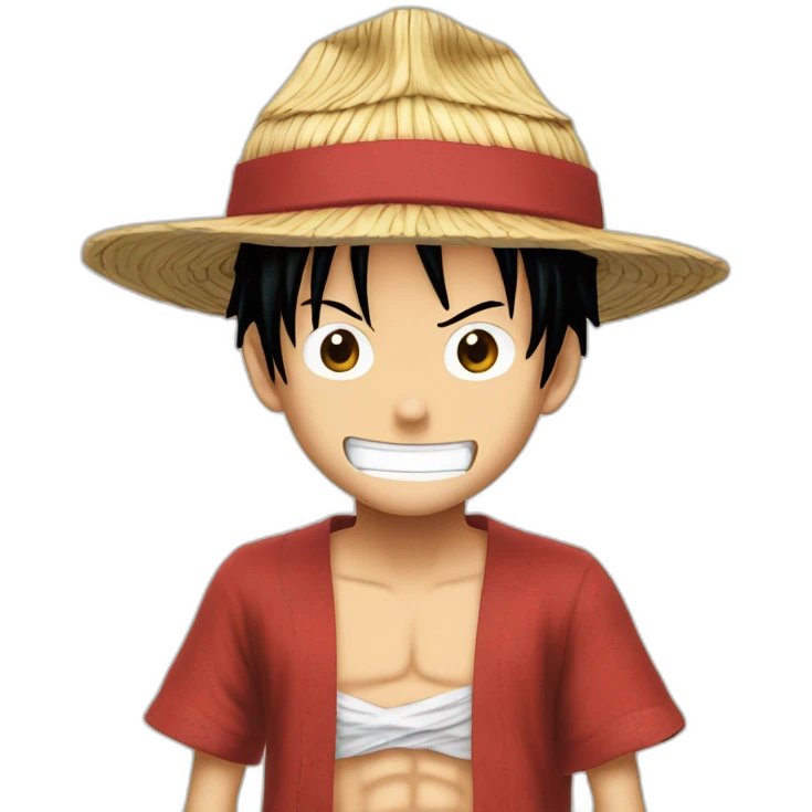 Luffy fait un doit d’honneur emoji