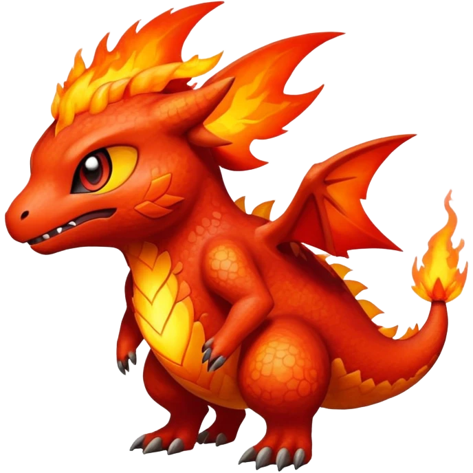 Fiery Pokémon-Fakémon-creature emoji