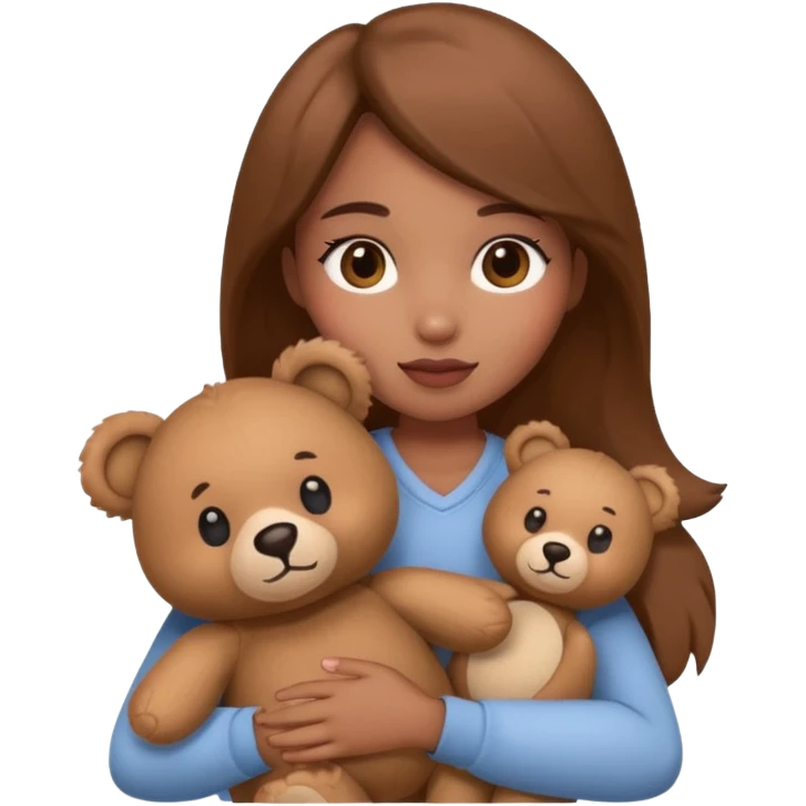 spetical girl with bear  emoji
