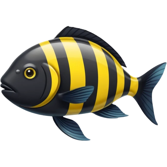 Yellow  blackFish emoji