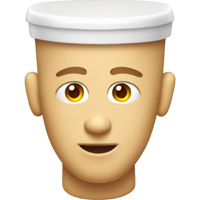 Toilet with man neck and head coming out emoji