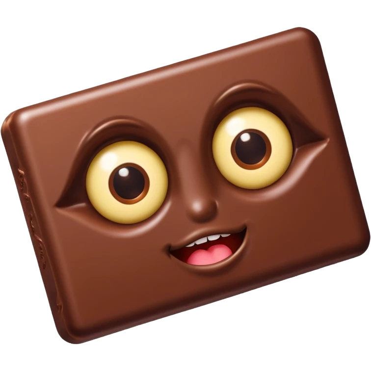  chcolorful ocolate bar with eyes and mouth looking at the camera emoji