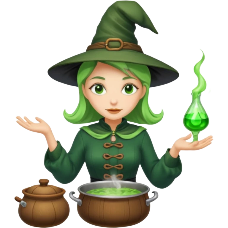 green witch cooking potion emoji