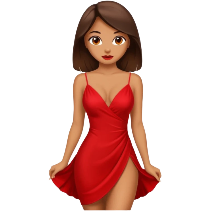 Sexy girl wearing sexy dress emoji