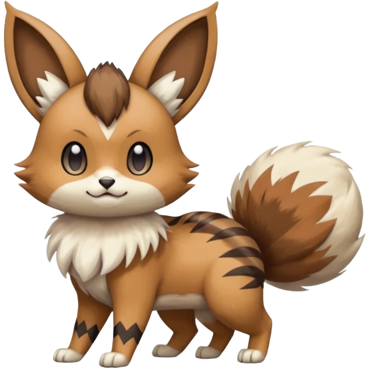Meloetta-Eevee-Bobcat-Furret-Pokémon-Fakémon-fusion-creature emoji