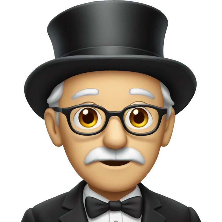 old man in top hat emoji