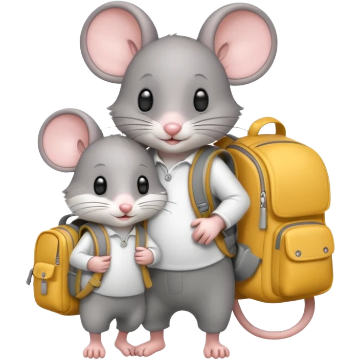 sweet mice with backpack emoji