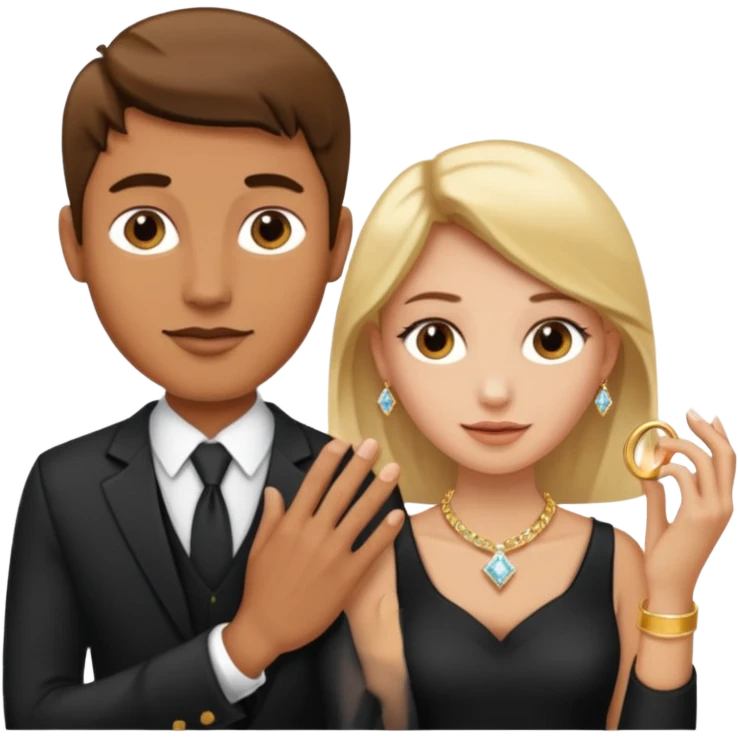 🤴🏻💍👸🏼 emoji