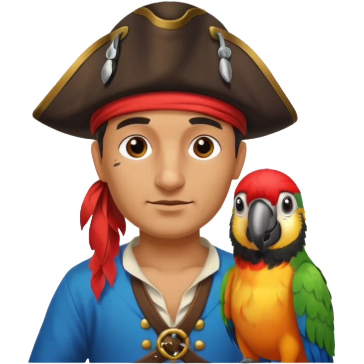 pirate and parrot emoji