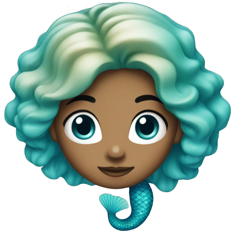 Turquoise and blue mermaid  emoji