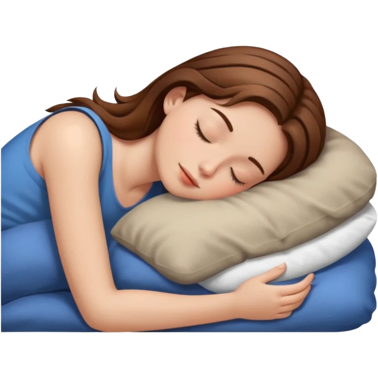 brown hair girl sleeping emoji