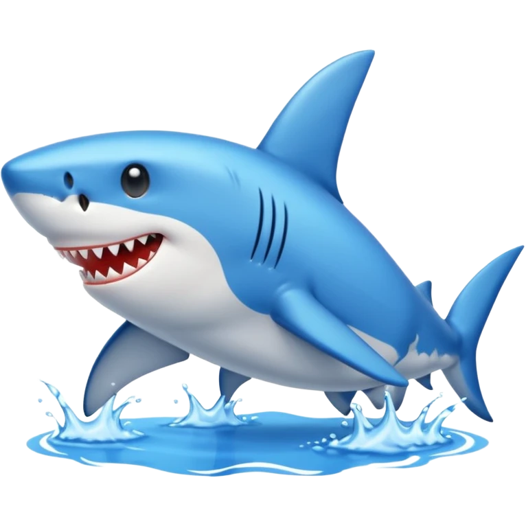 Shark with blue shoes emoji