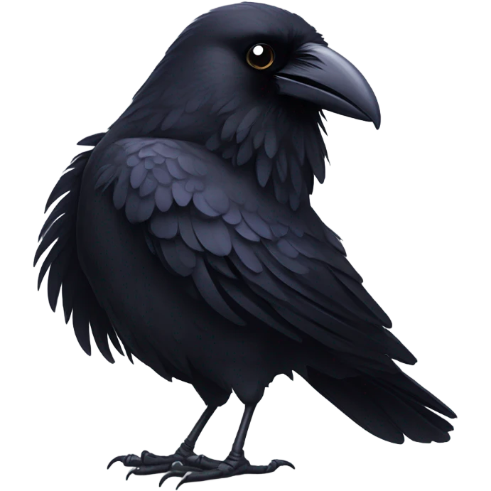 Smiling raven emoji