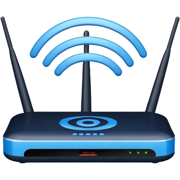 black-blue Wi-Fi router emoji