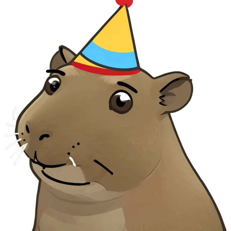Birthday capybara emoji
