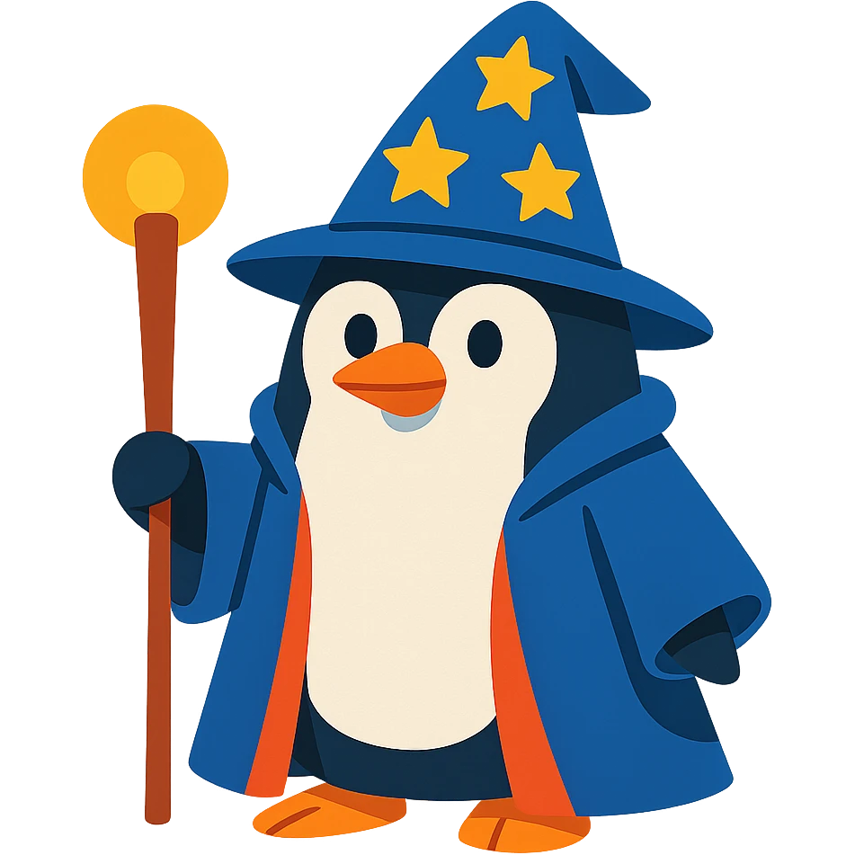 penguin wizard emoji