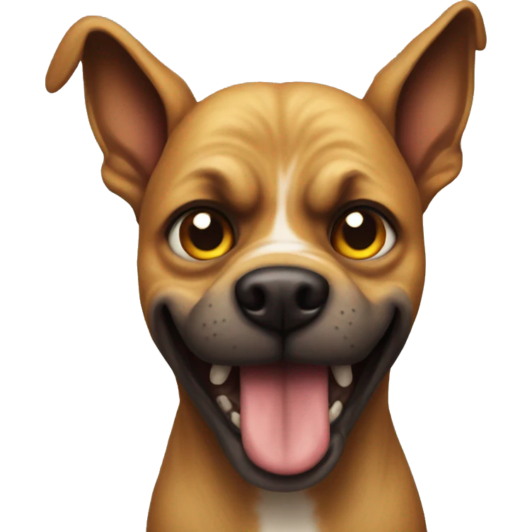 evil dog emoji