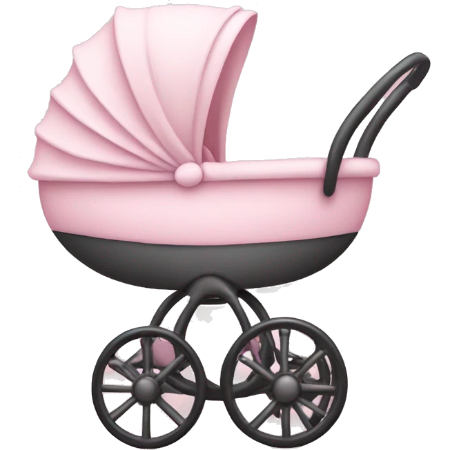 Light pink fancy baby stroller emoji