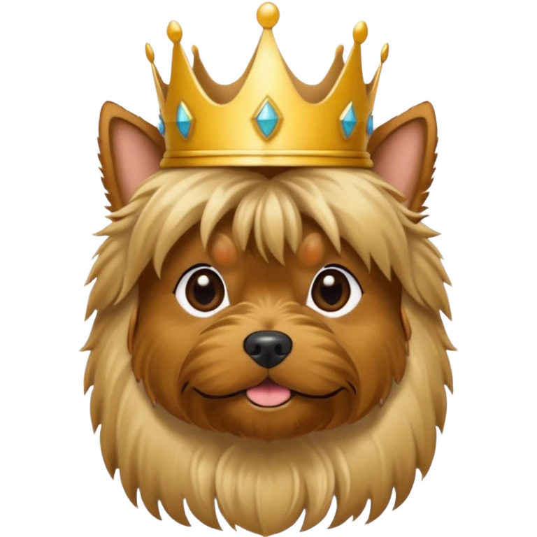 yorkshire terrier with a crown emoji