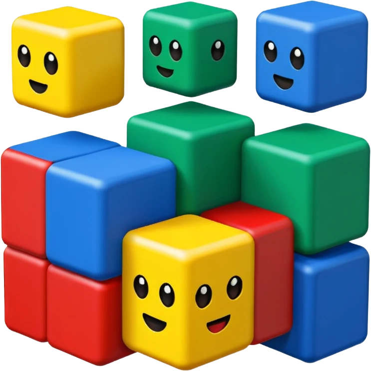  pixel art in 8bits smal blocks emoji