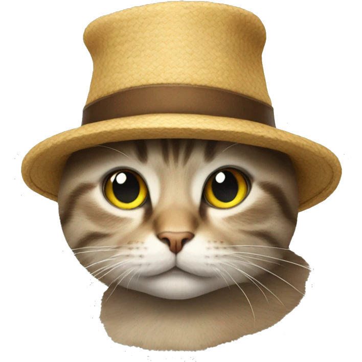 Cat on a hat emoji