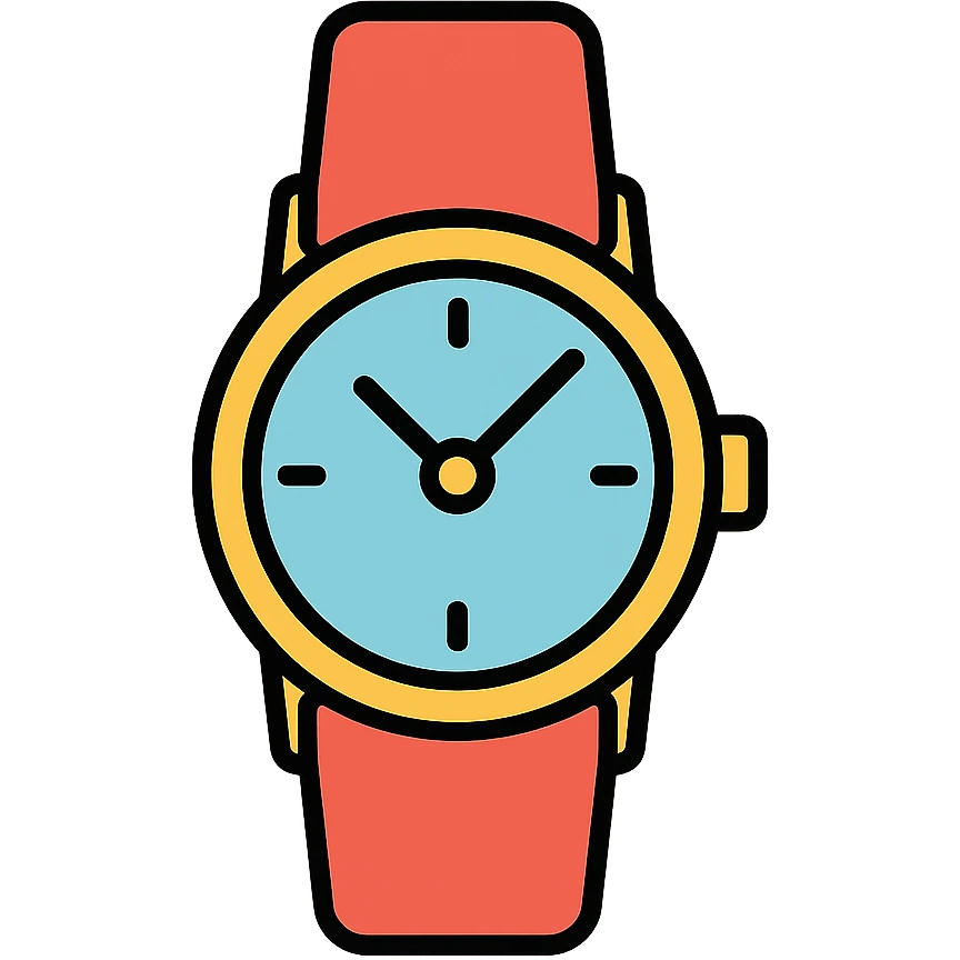 watch, color icon style, simple and clear emoji