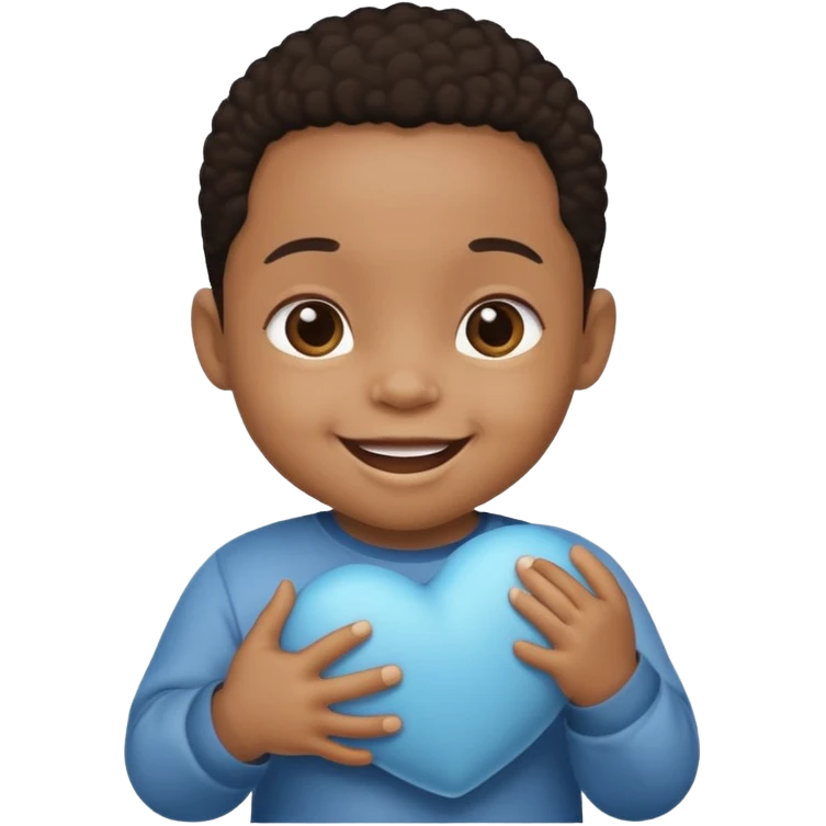 a smiling black baby emoji