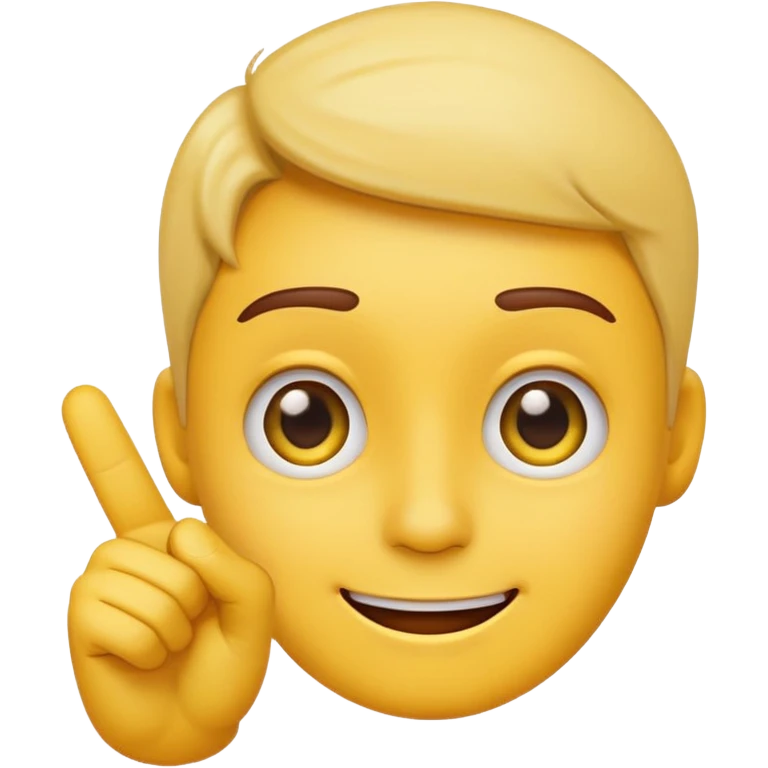 Educational emoji showing attention and importance, friendly face, raised finger, warning but kind expression, flat emoji style, simple design, bright colors
no text, no letters emoji