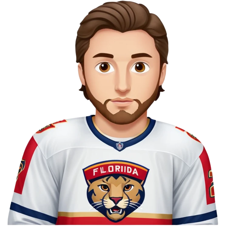 aaron taylor johnson wearing a florida panthers hockey jersey emoji