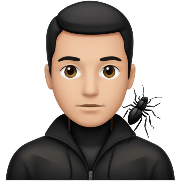 black inscticidier man emoji