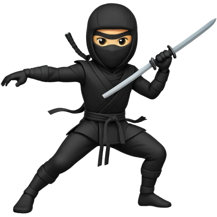 Black Ninja emoji with MB written on it emoji
