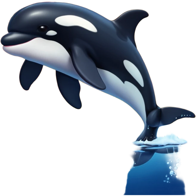 killer whale with Alaskan sunset emoji