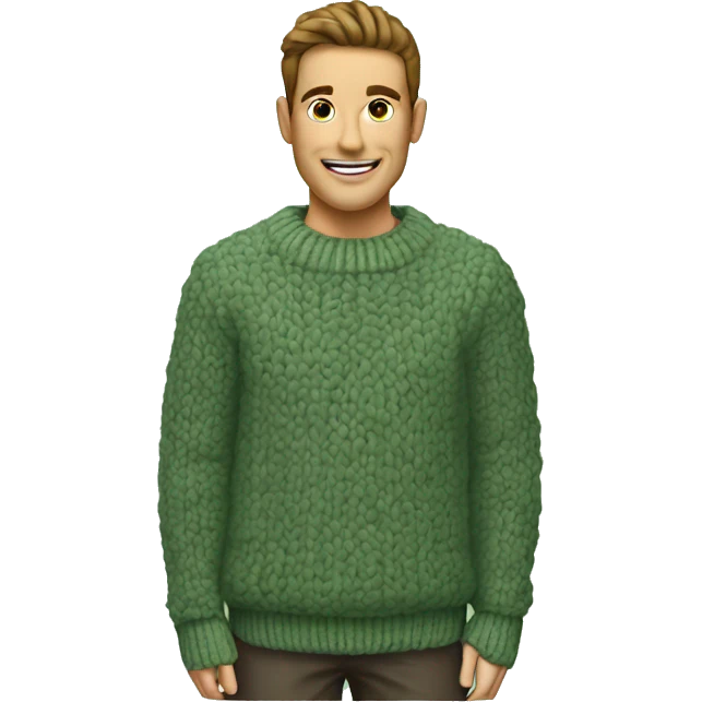 Sage green chunky knit sweater  emoji