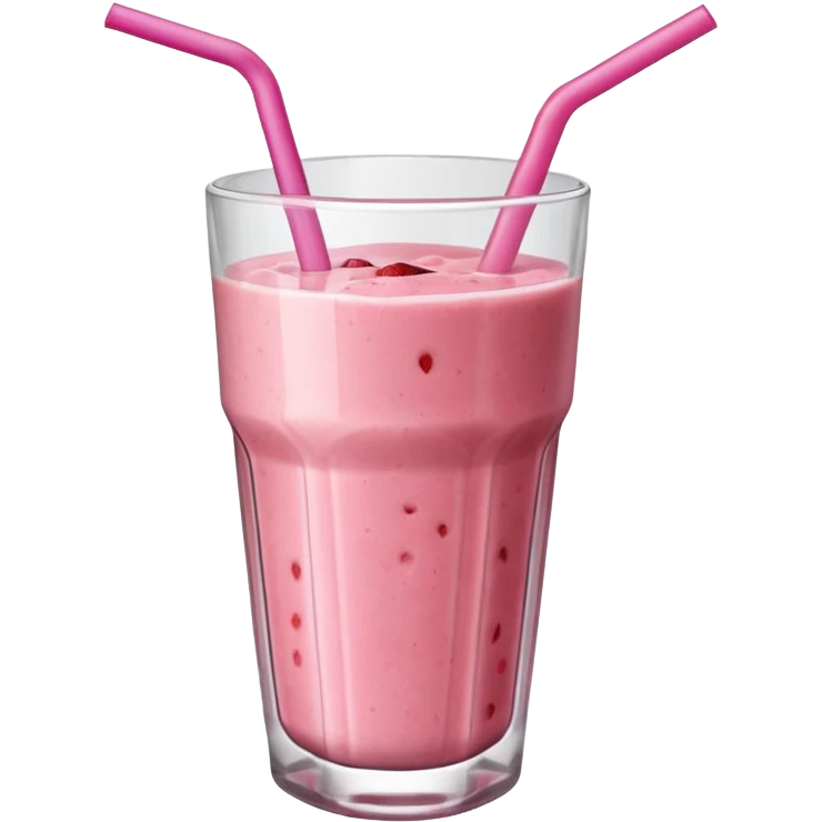 Strawberry smoothie (pink, straw) emoji
